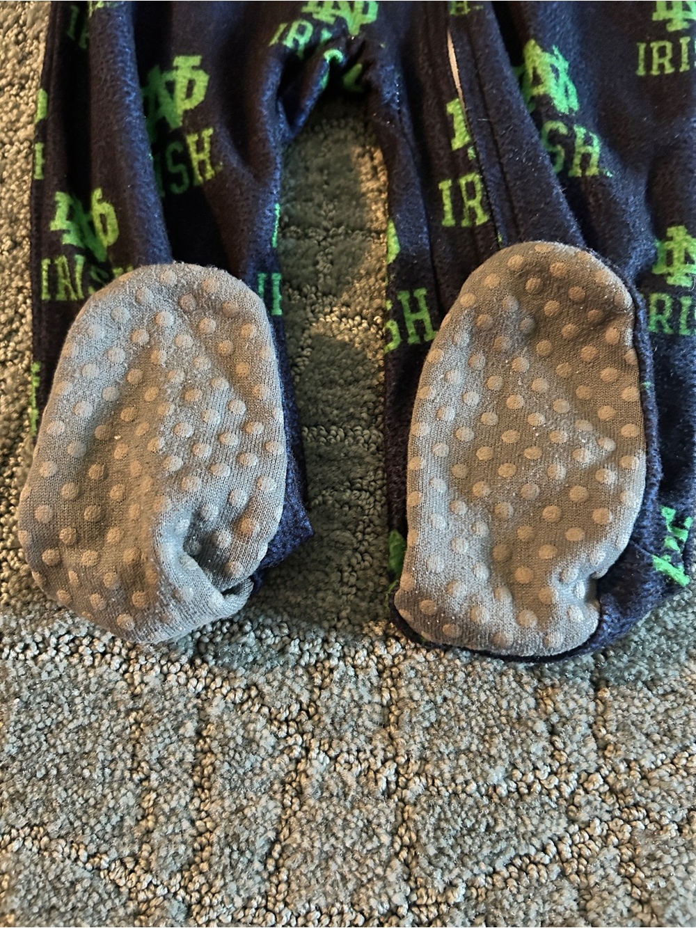 Notre Dame Baby Footie Pajamas 6-9M - Picture 3 of 5